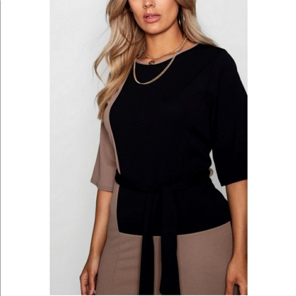 Kate Color Block Belted T Shirt Dress - Picture 4 of 5